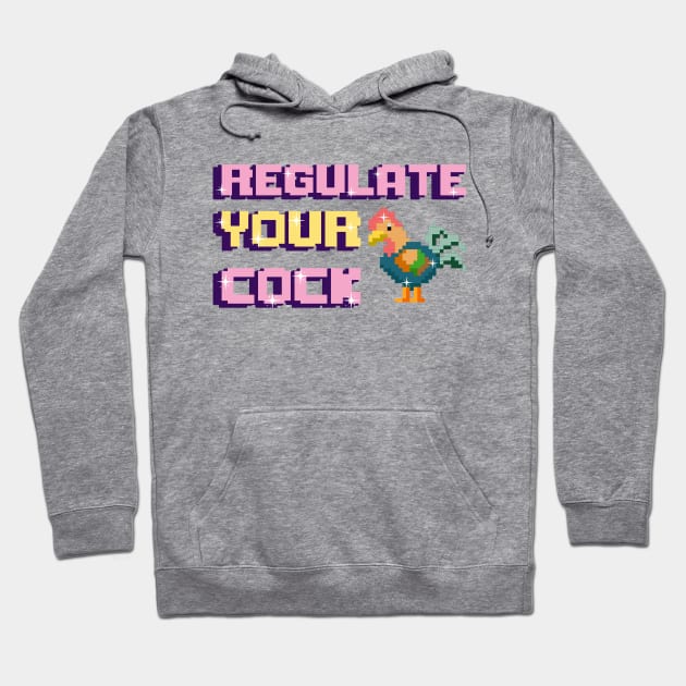 Regulate Your Cock Pixel Art Hoodie by LemoBoy